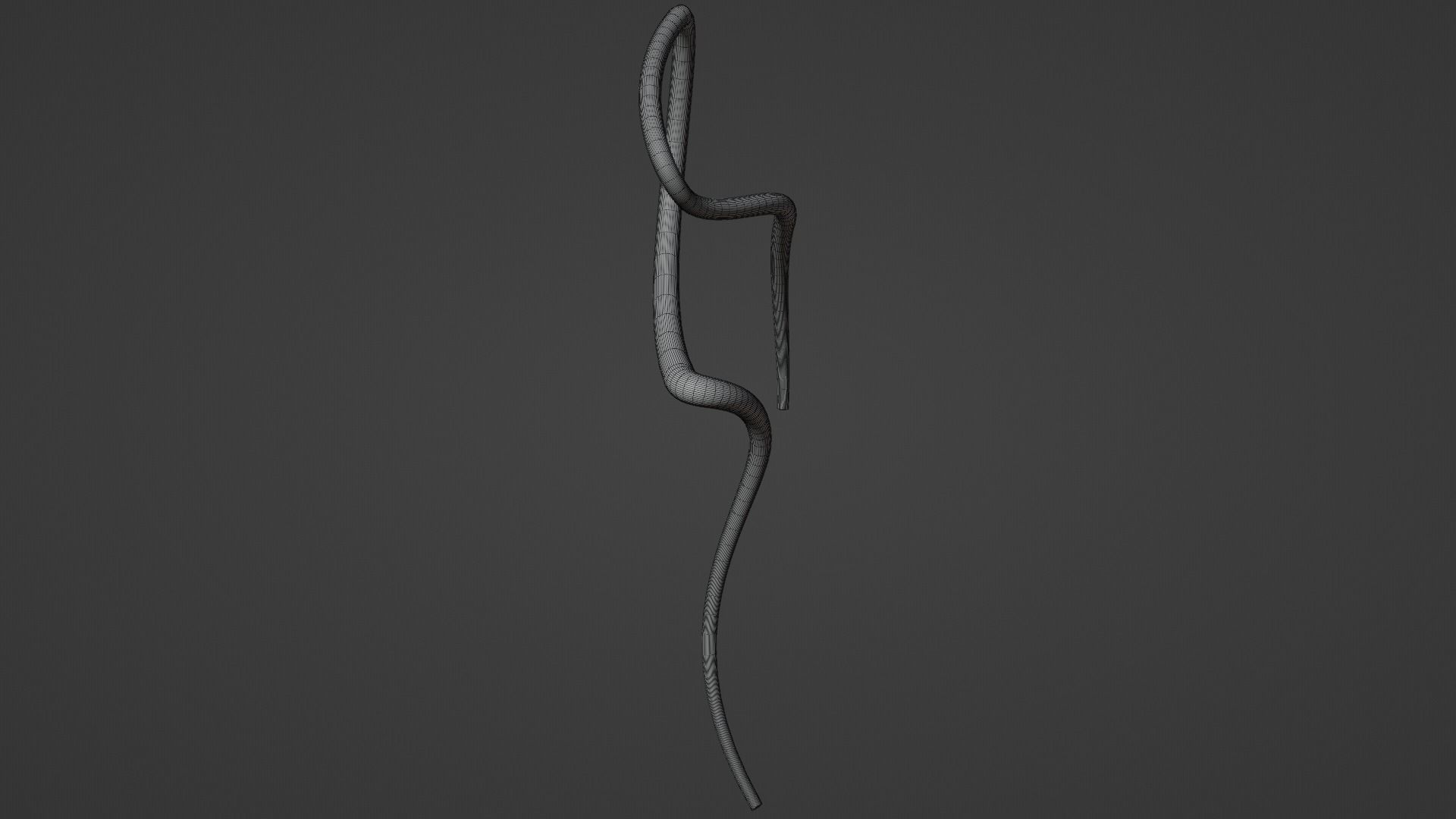 Spiral Earring Low-poly 3D model_6