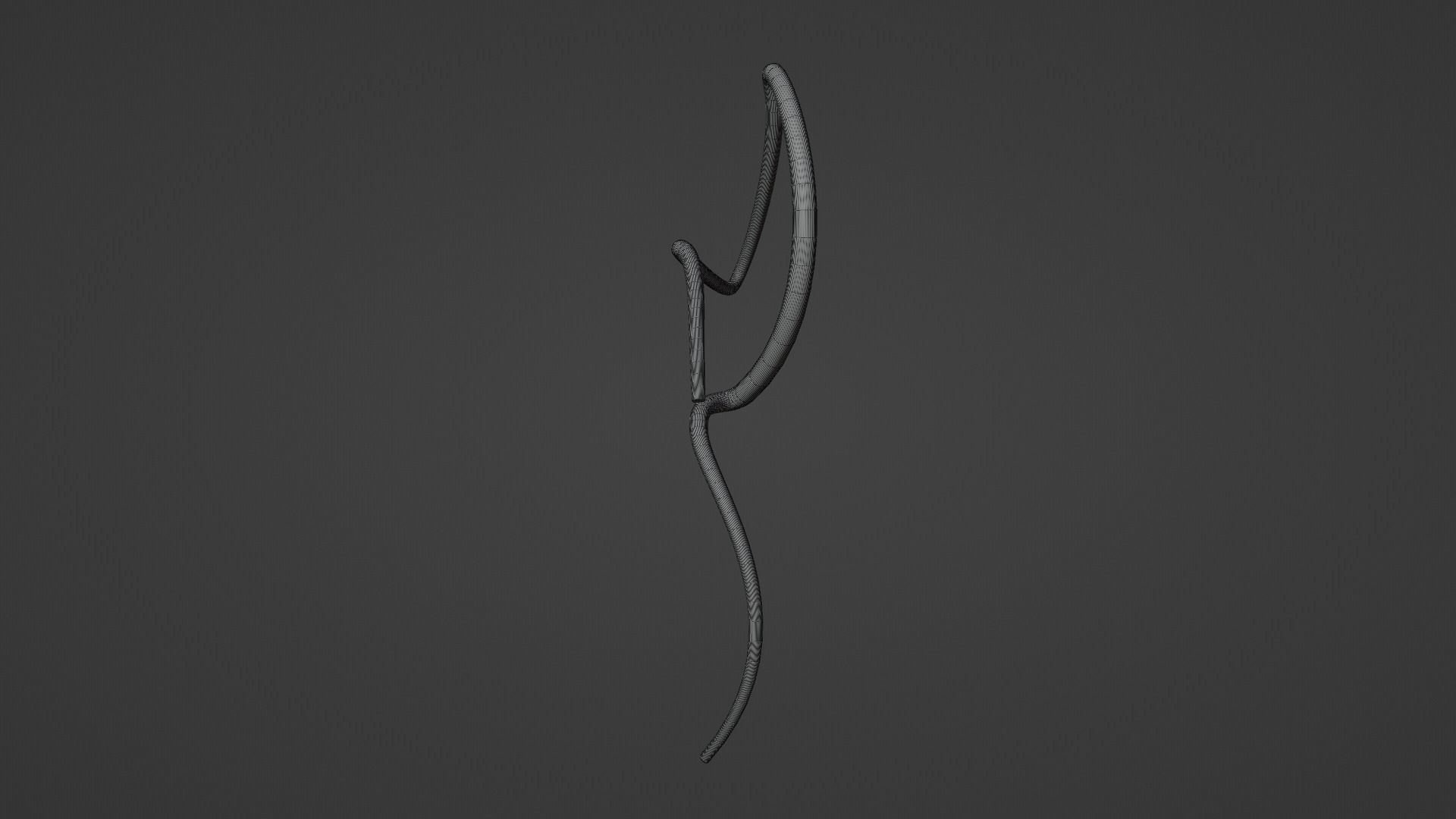 Spiral Earring Low-poly 3D model_7