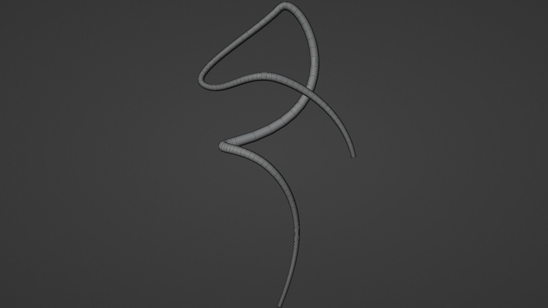 Spiral Earring Low-poly 3D model_4