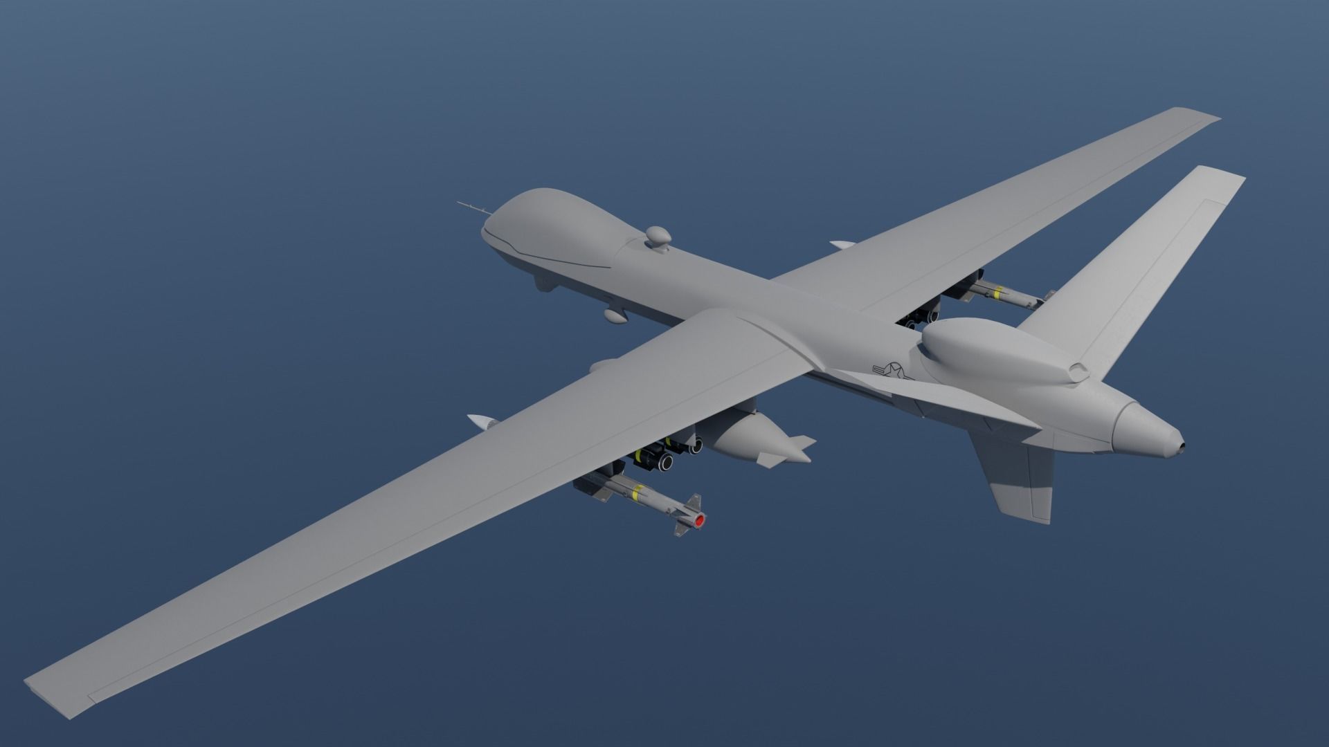 MQ9 drone 3D model_2
