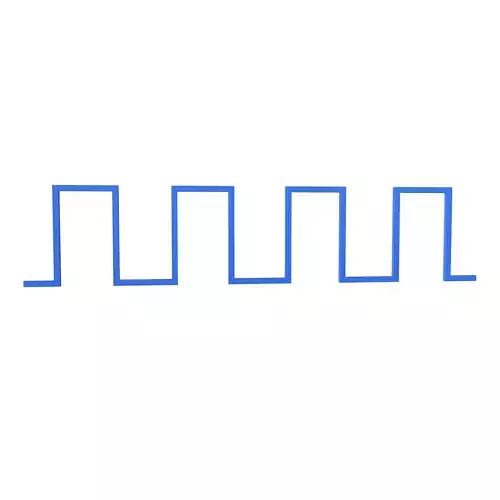 Digital Wave Curve V1 003 Low-poly 3D model