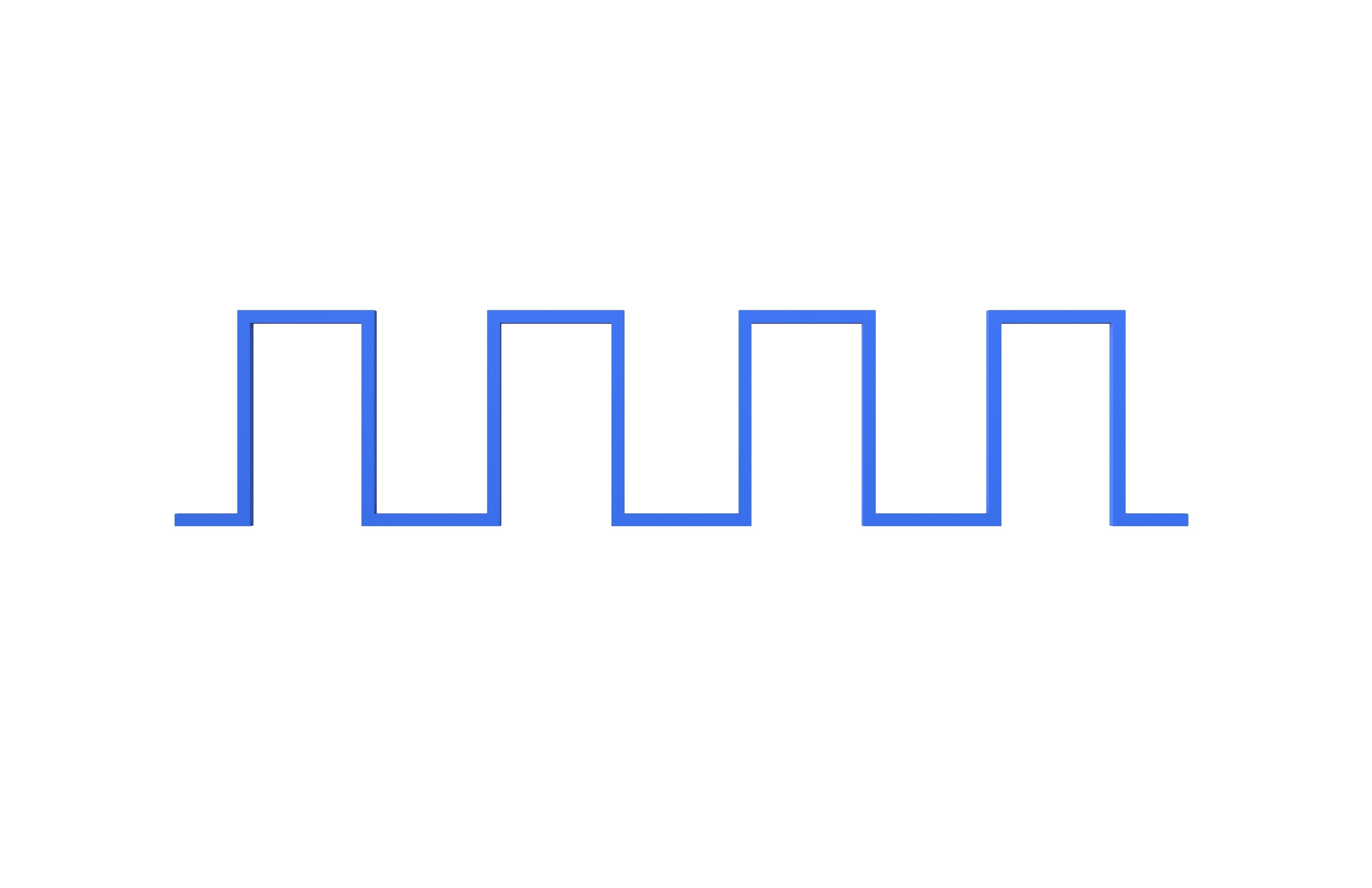 Digital Wave Curve V1 003 Low-poly 3D model_2