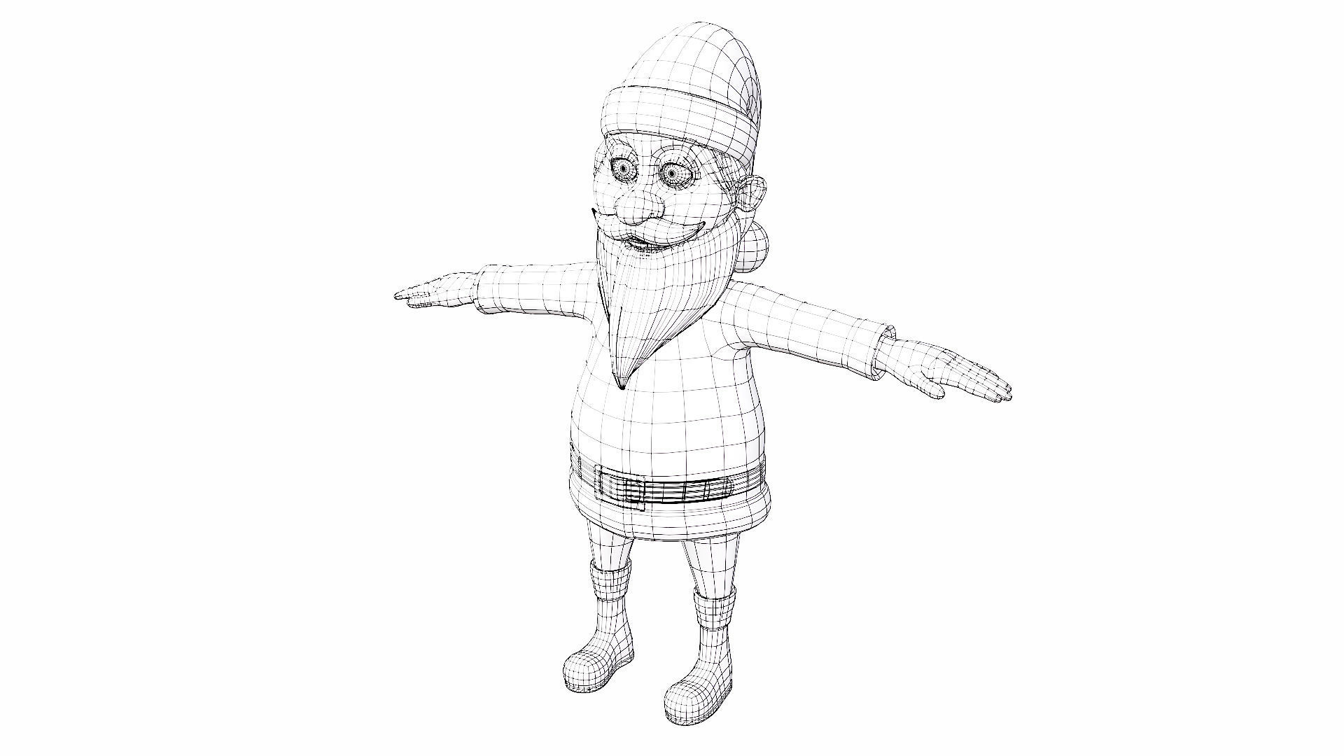 Santa Claus character 3d model  3D model_6