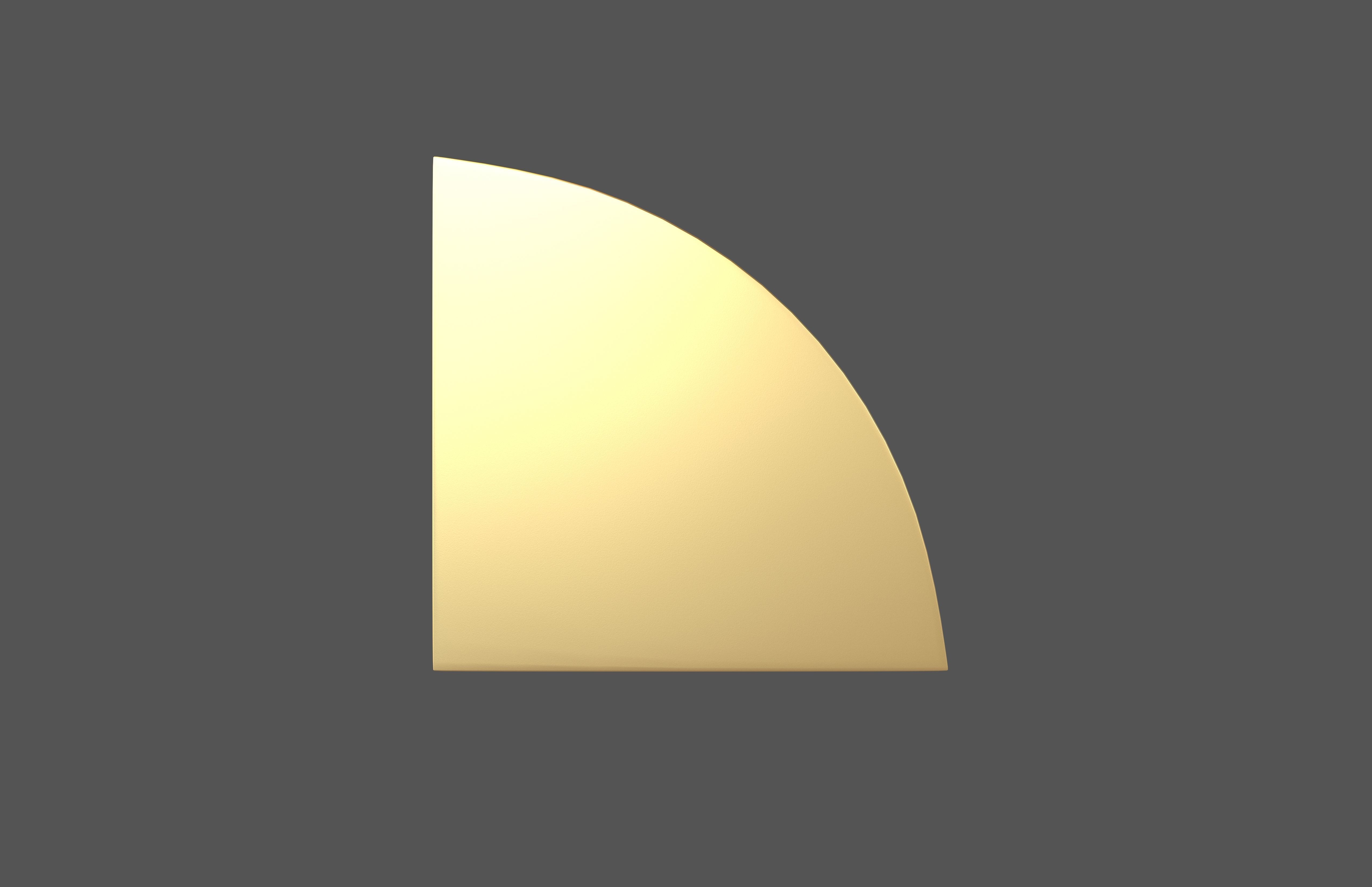 Quarter Circle v1 001 Low-poly 3D model_1