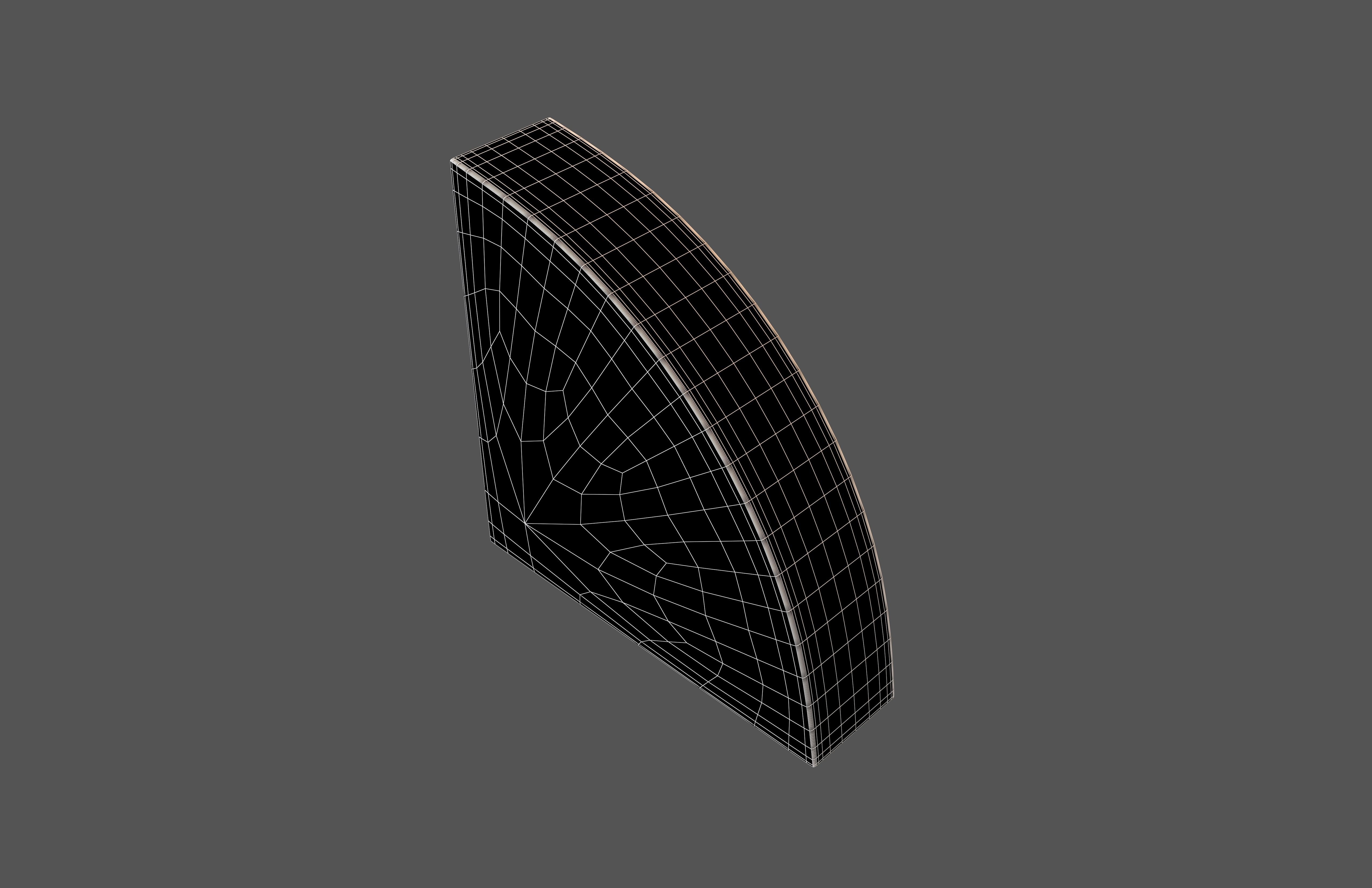 Quarter Circle v1 001 Low-poly 3D model_6