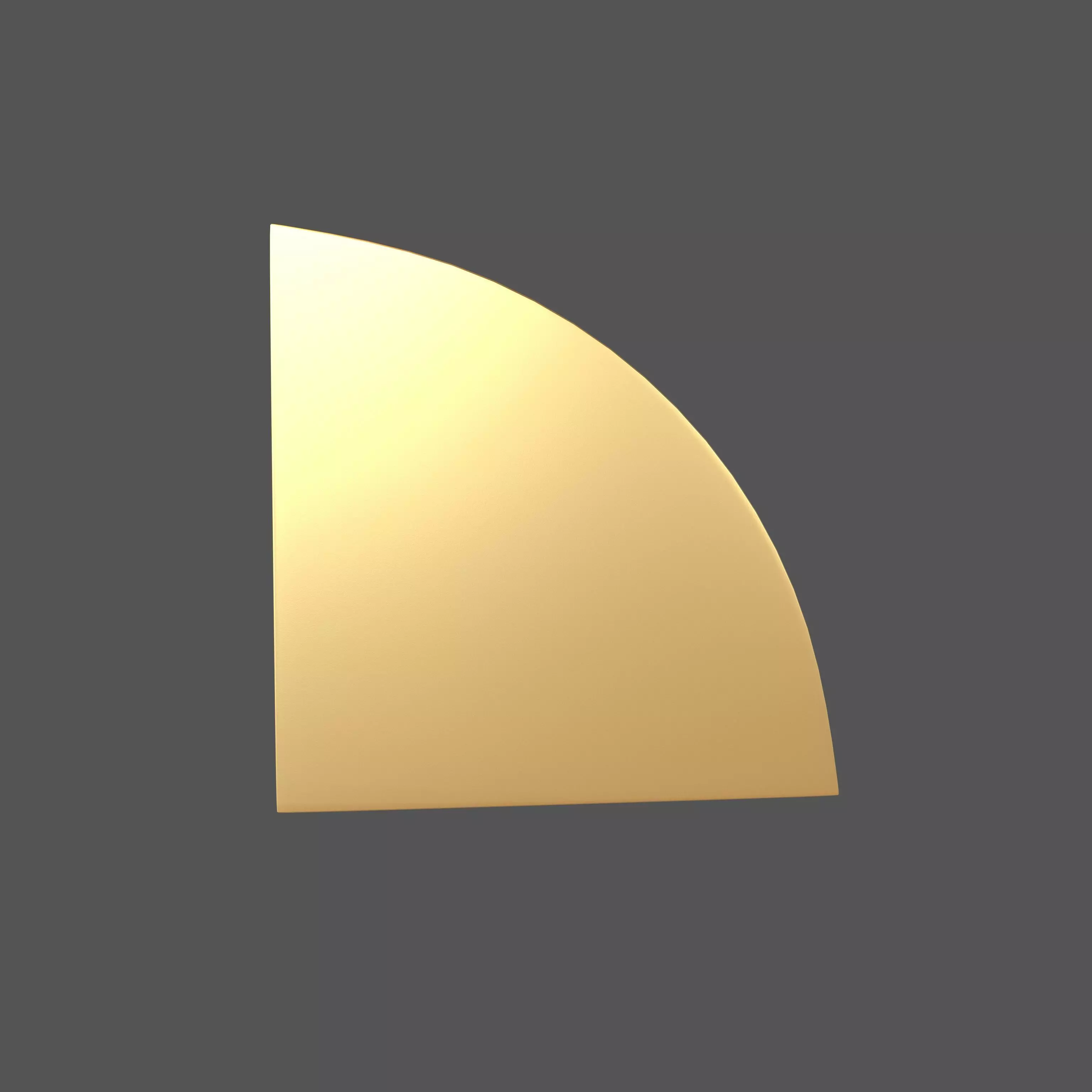 Quarter Circle v1 001 Low-poly 3D model_0