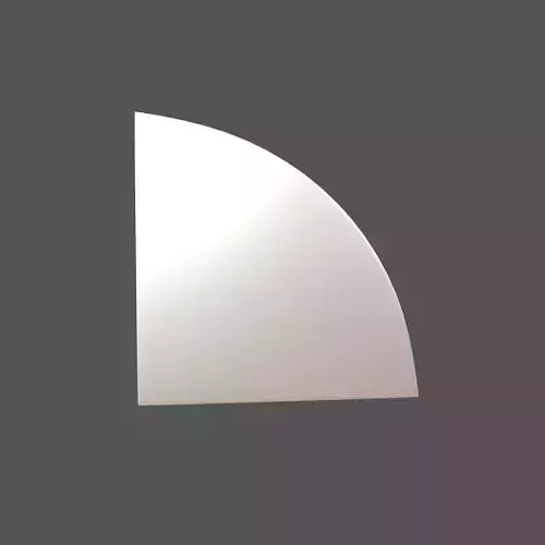 Quarter Circle v1 002 Low-poly 3D model
