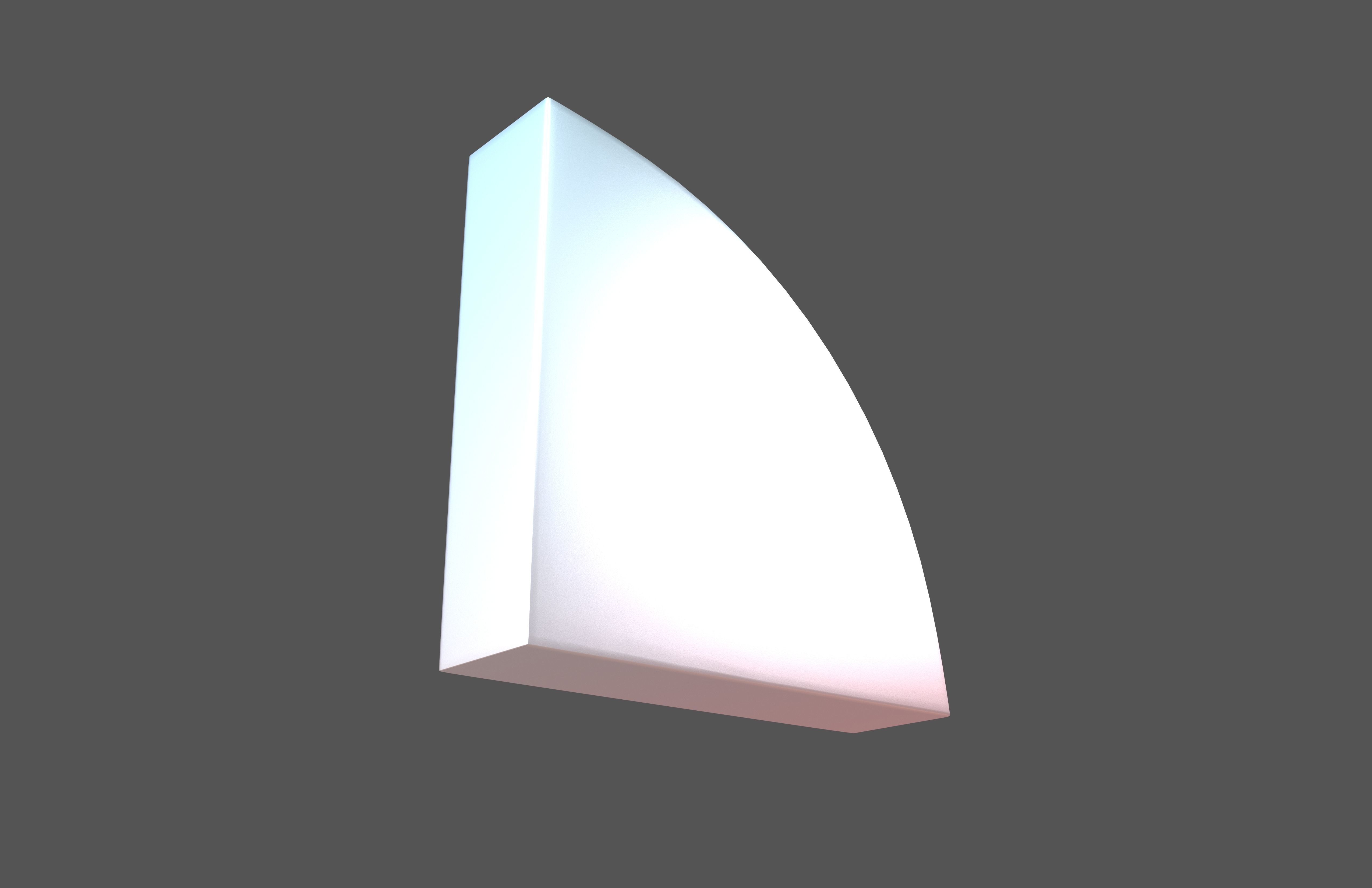 Quarter Circle v1 004 Low-poly 3D model_1
