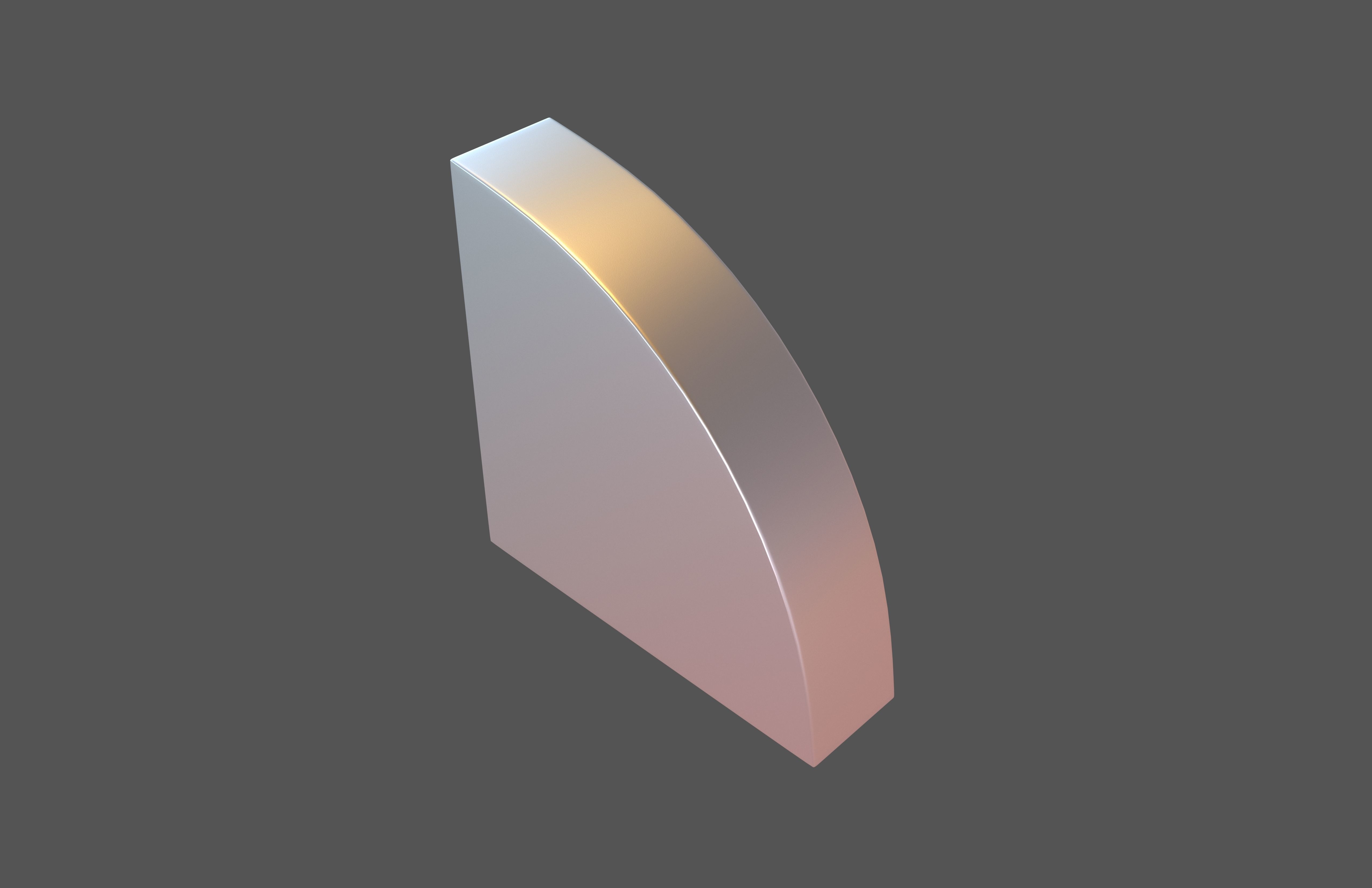 Quarter Circle v1 004 Low-poly 3D model_3