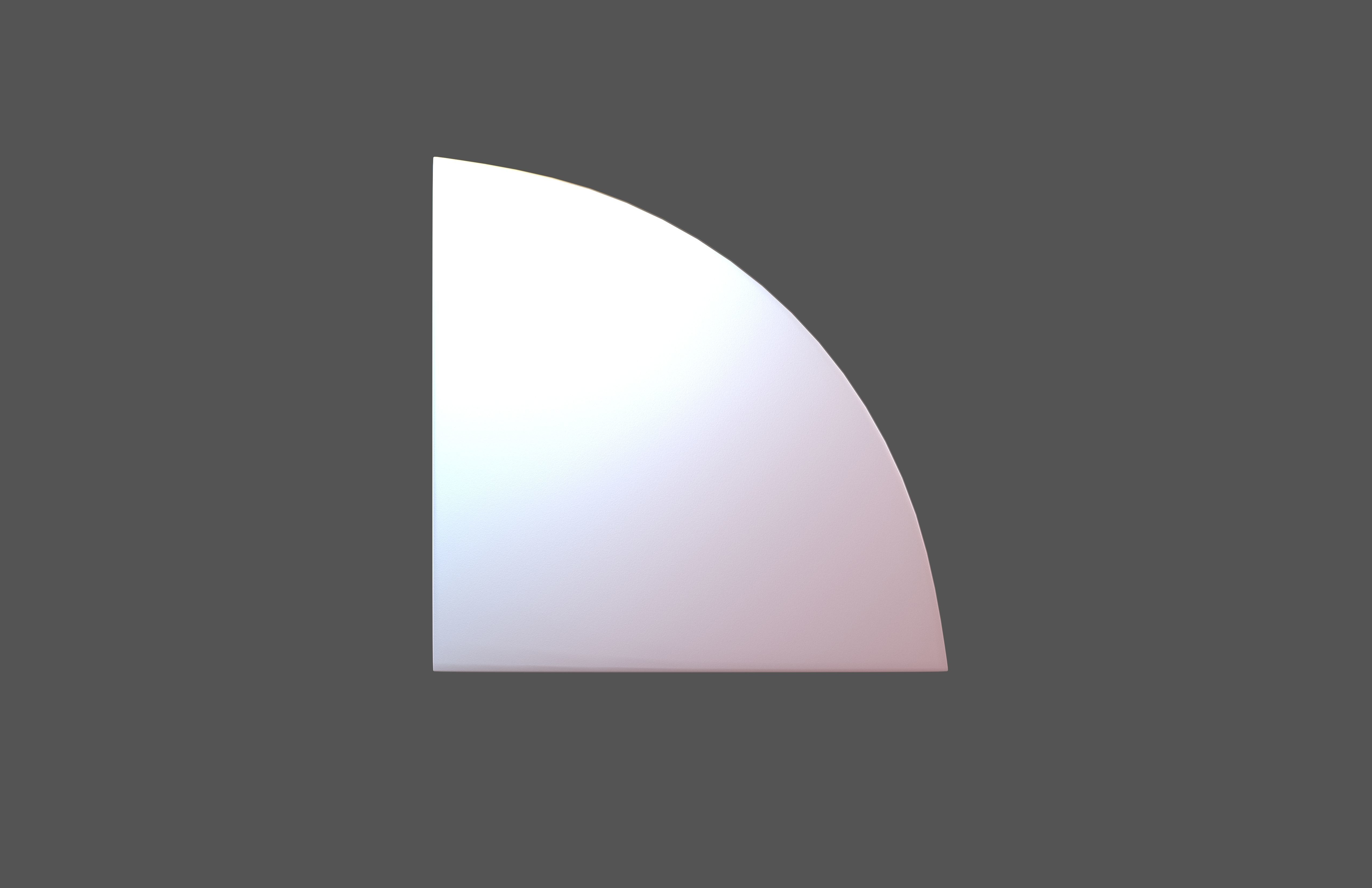 Quarter Circle v1 004 Low-poly 3D model_2