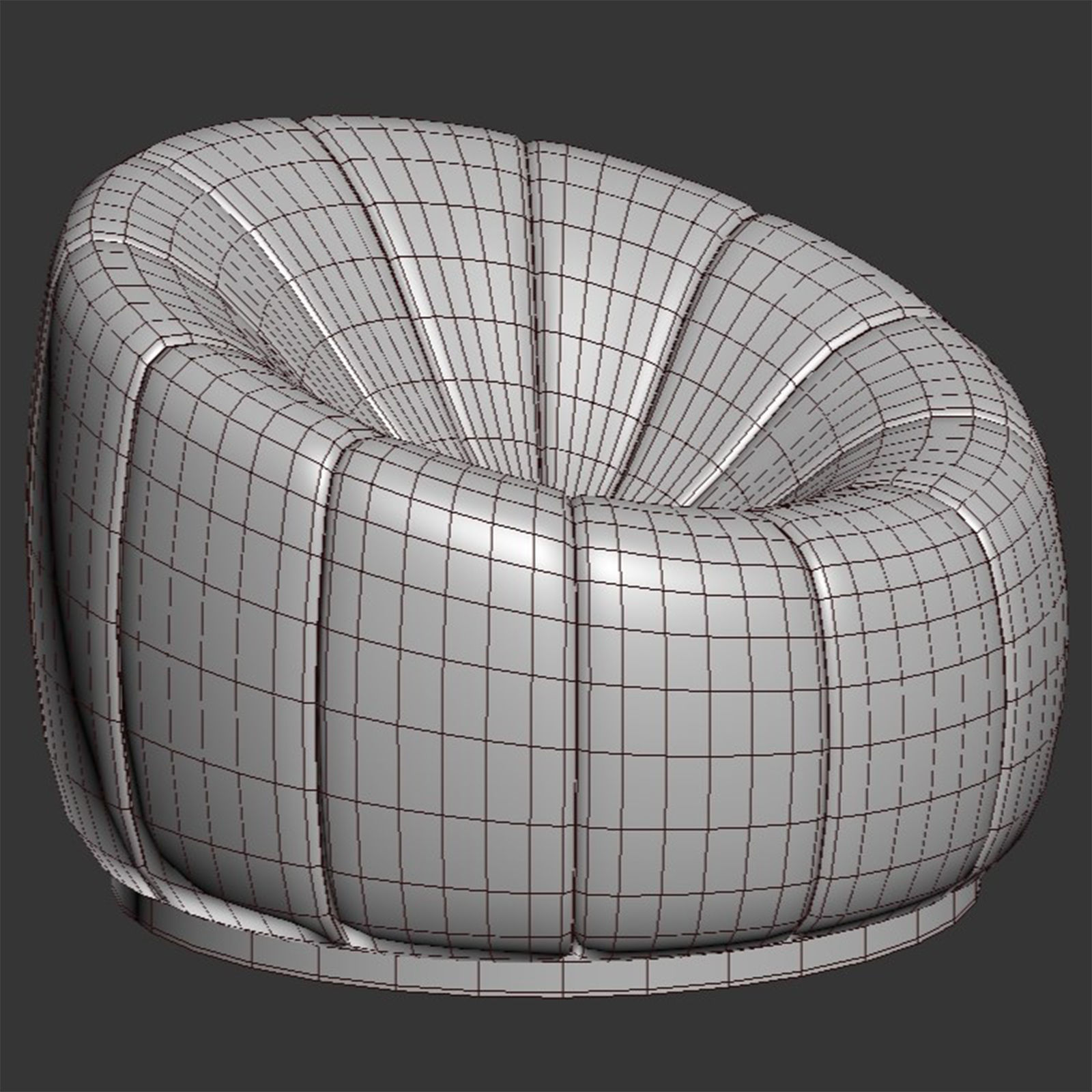 Alpha Club Chair 3D model_4
