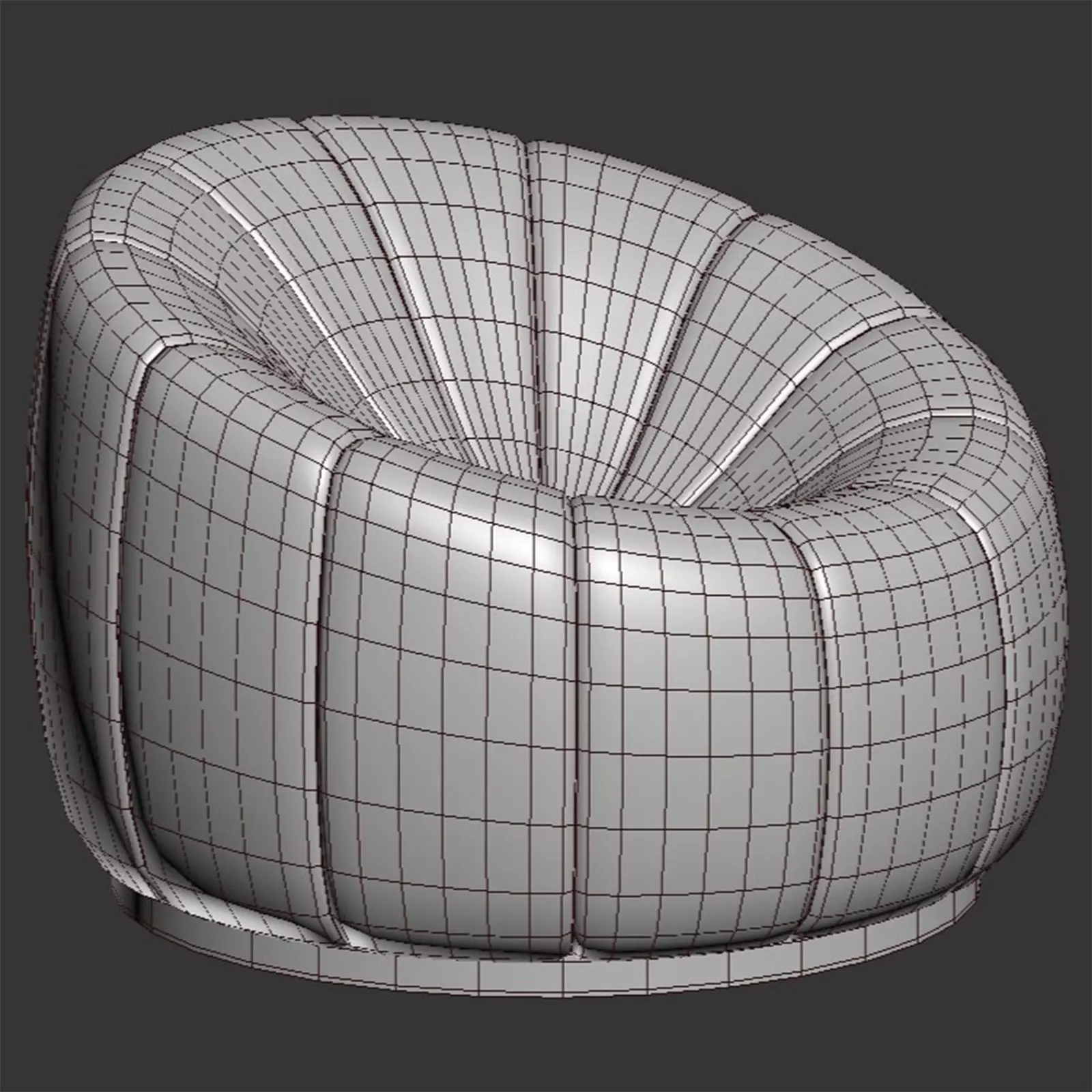 Alpha Club Chair 3D model_1