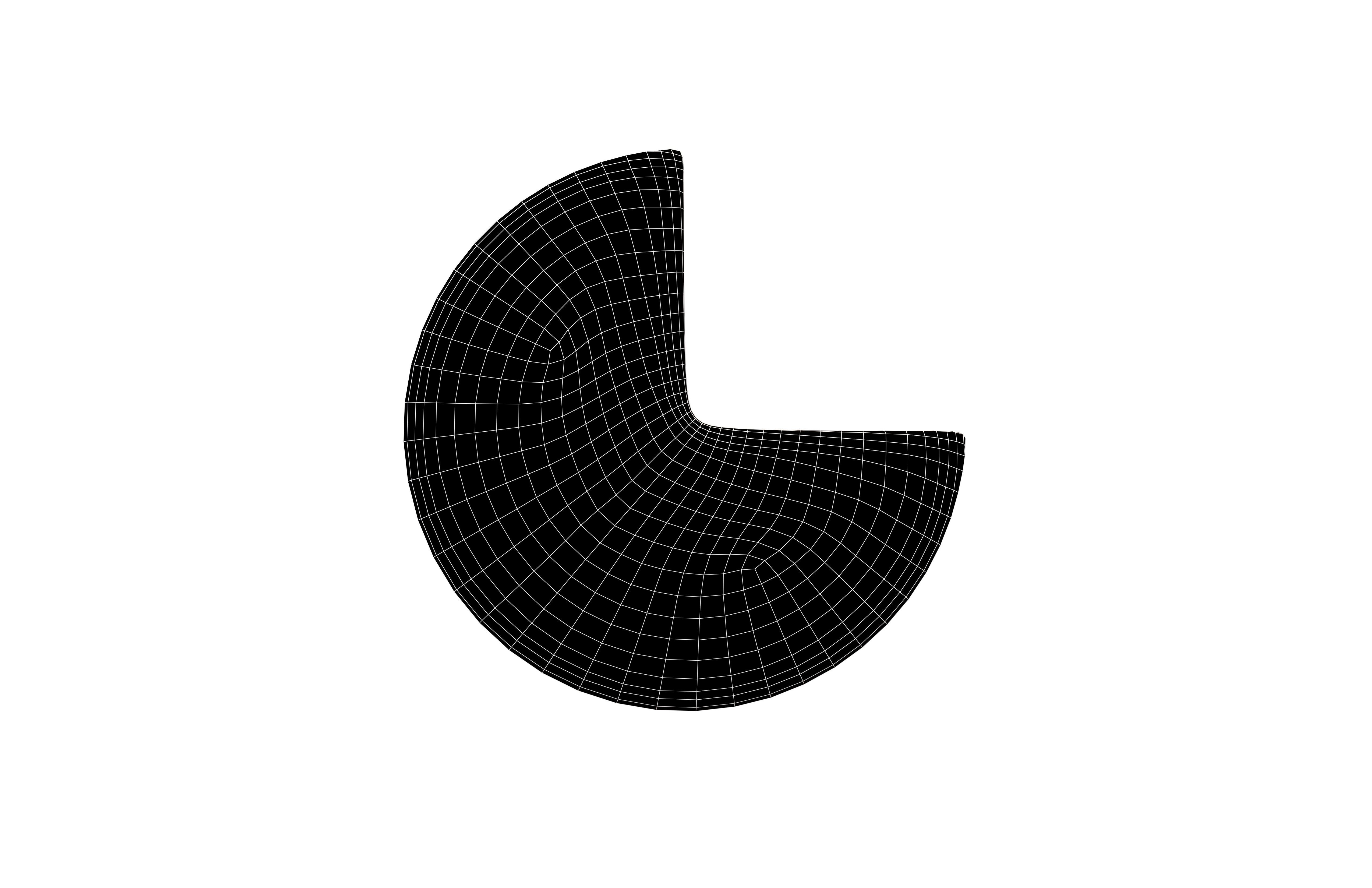 Seventy Five Percent Circle V1 002 Low-poly 3D model_6