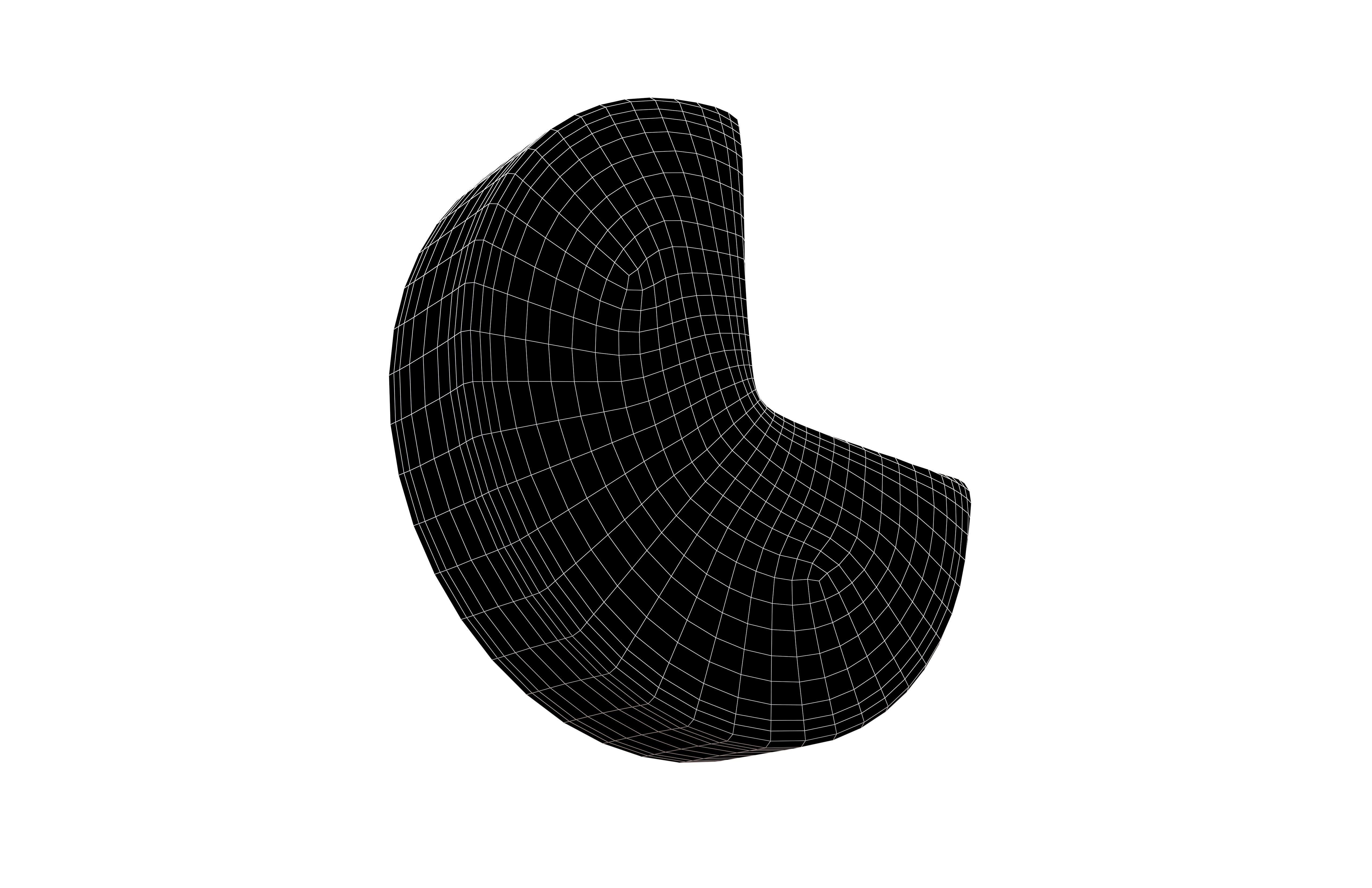 Seventy Five Percent Circle V1 003 Low-poly 3D model_7