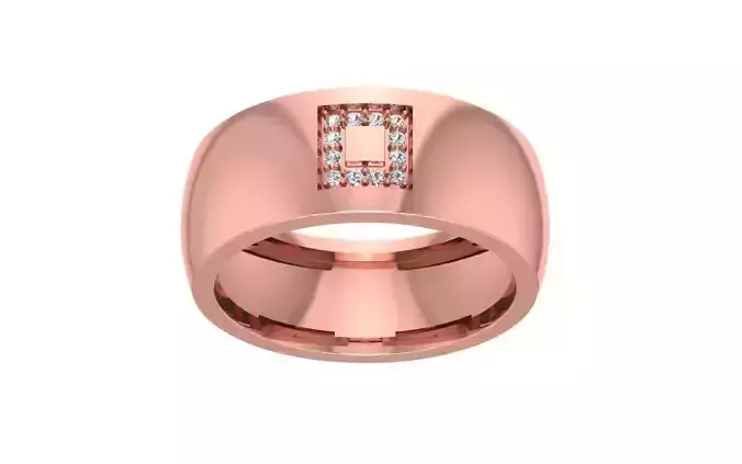 Square Design Wedding Band 3dm STL OBJ FBX Render Details