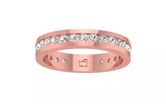 Channel Setting Round Cut Full Eternity Wedding Band 3dm STL