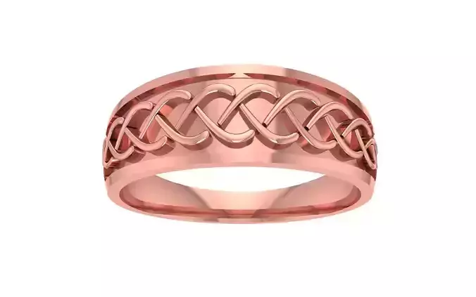 Plain Gold Design Wedding Band 3dm STL OBJ FBX Render Details