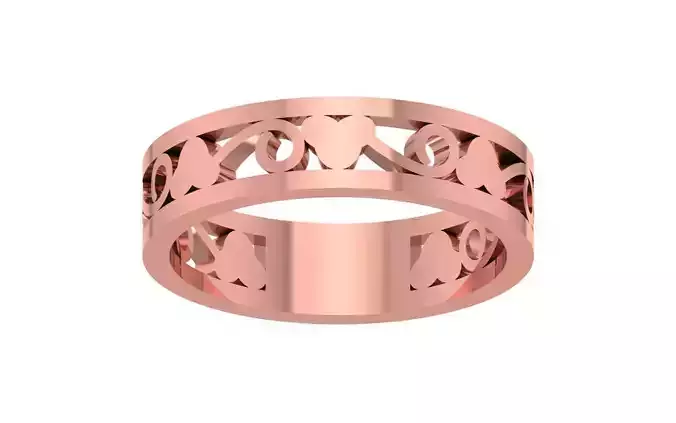 Leaf Design Nature Inspired Wedding Band 3dm STL OBJ FBX Details