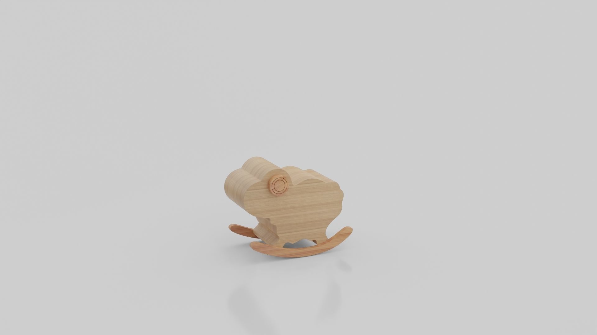 Wooden Cartoon Sheep Theme Showpiece 3D model_3