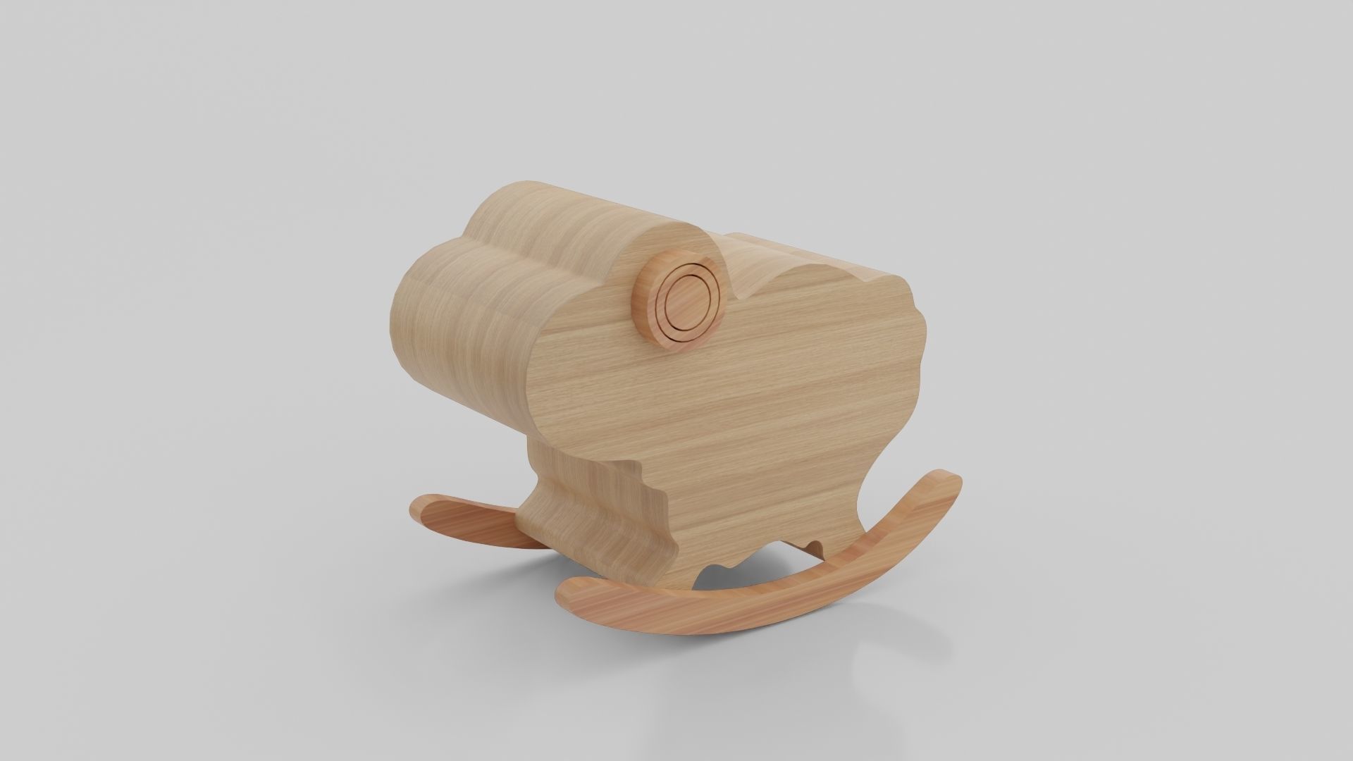 Wooden Cartoon Sheep Theme Showpiece 3D model_1