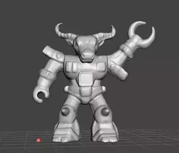 BATTLEBEAST YAK BUFFALO 1987 PVC FIGURE MINIATURE PLASTIC TOY 3D print model