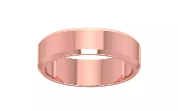 Plain Gold Women Wedding Band 3dm STL OBJ FBX Render Details