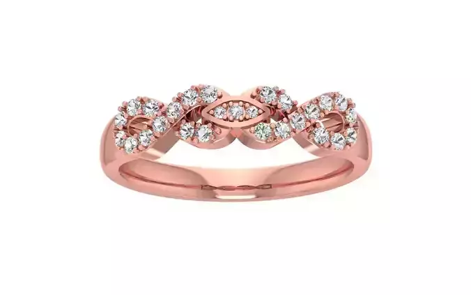 Infinity Love Design Wedding Band 3dm STL OBJ FBX Render Details 3D print model
