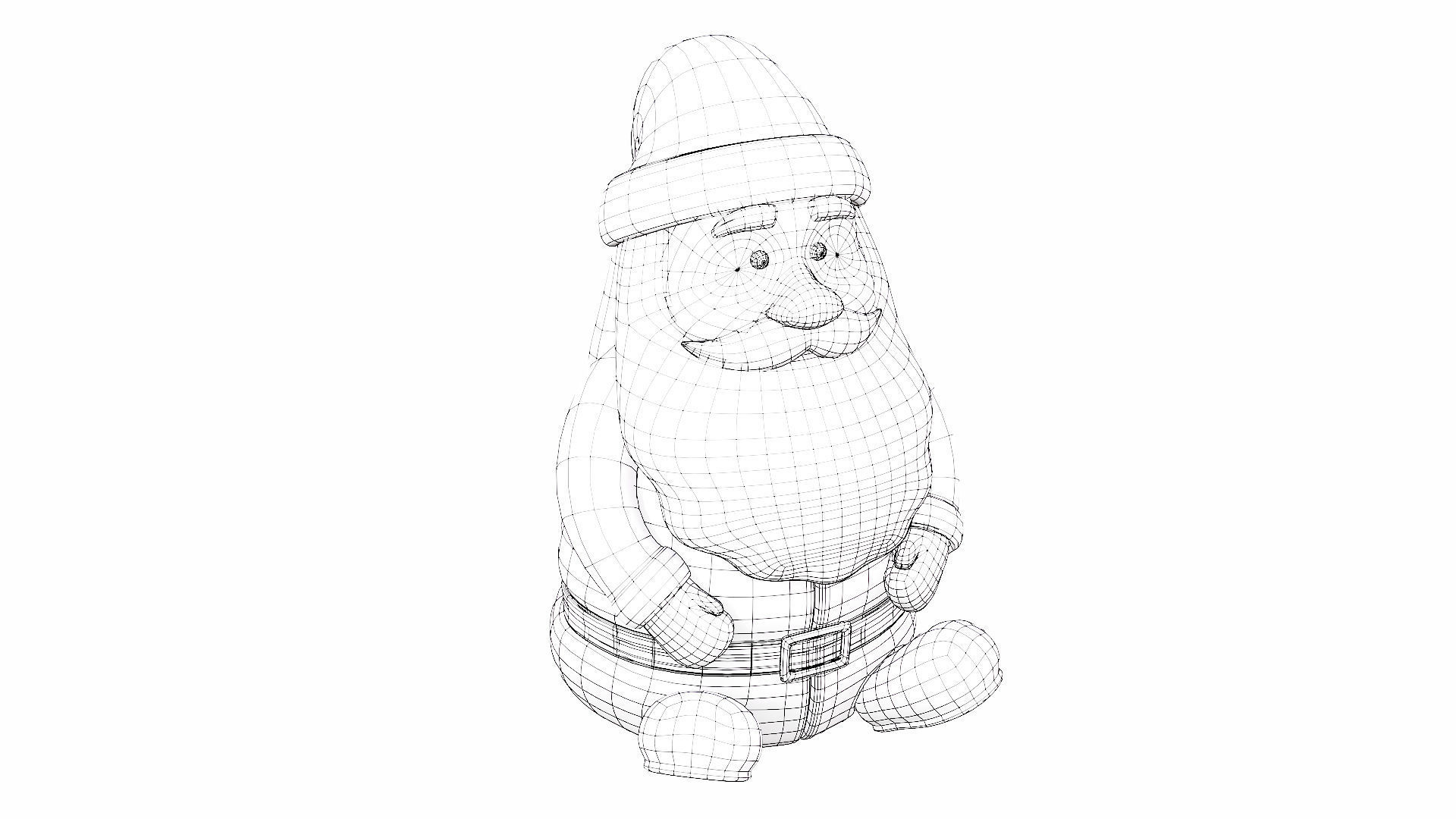 Santa Claus doll 3d model 3D model_5