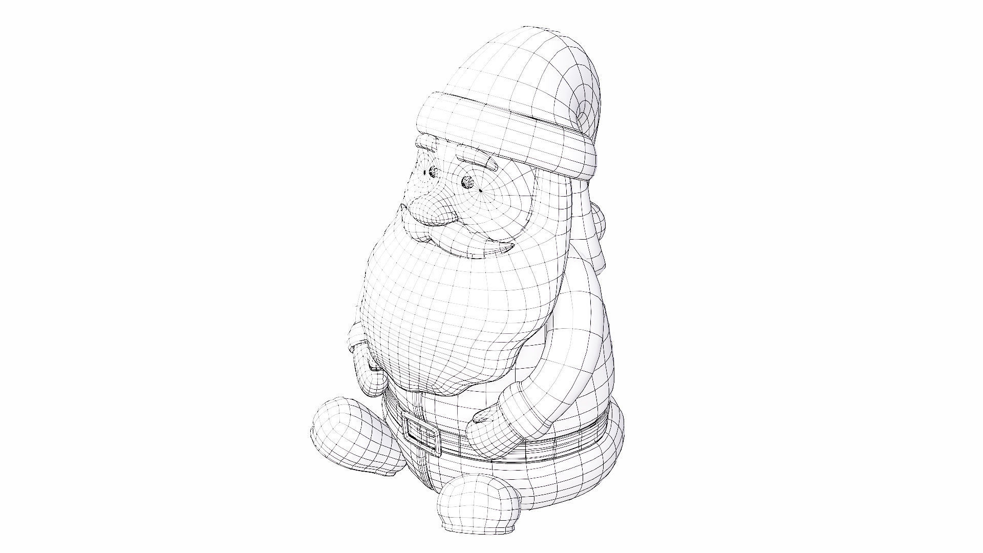 Santa Claus doll 3d model 3D model_6