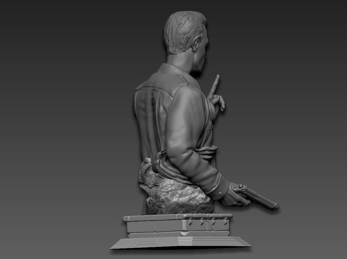 Terminator 2 judgment day t-1000 3D print model_11