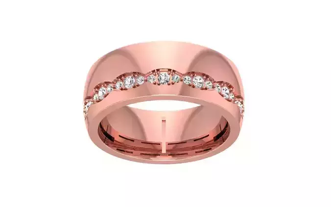 Women Thick Wedding Band 3dm STL OBJ FBX Render Details