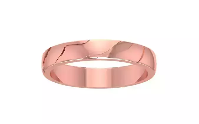 Plain Gold Design  Wedding Band 3dm STL OBJ FBX Render Details