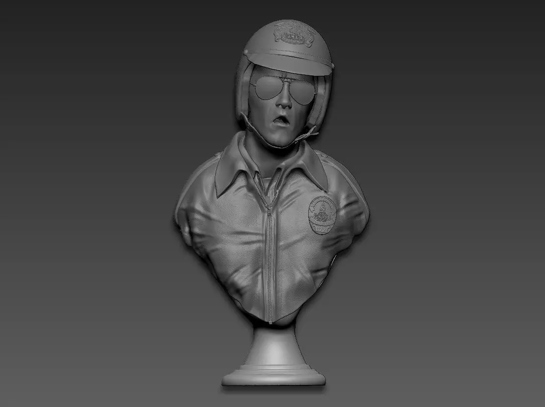Terminator 2 T-1000 bust replica 3D print model_0