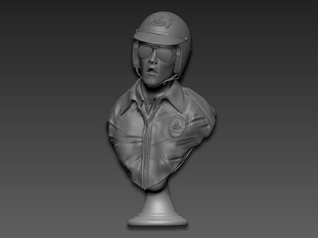 Terminator 2 T-1000 bust replica 3D print model_1
