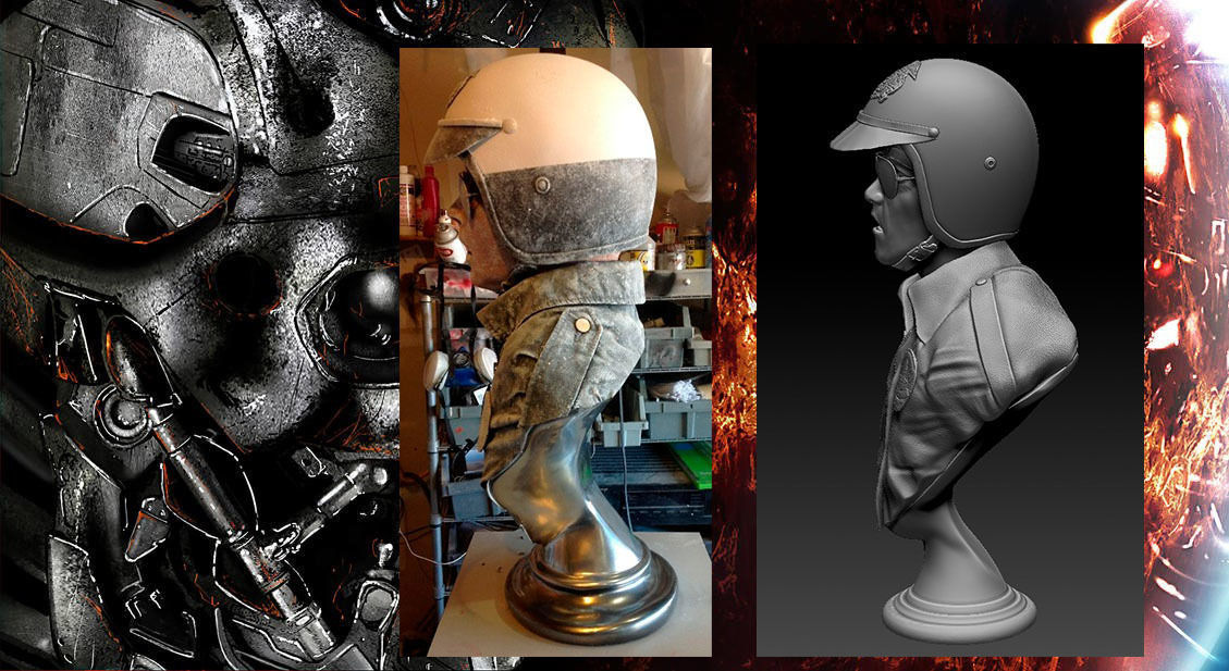 Terminator 2 T-1000 bust replica 3D print model_25