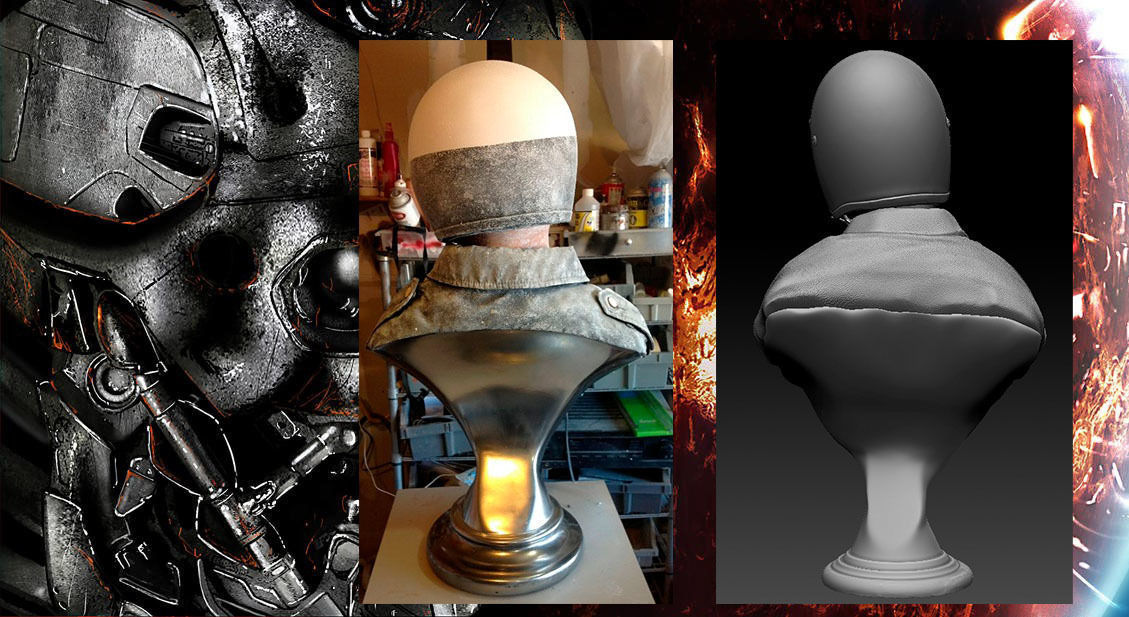 Terminator 2 T-1000 bust replica 3D print model_26