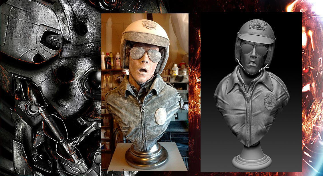 Terminator 2 T-1000 bust replica 3D print model_24