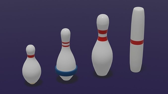 Bowling pin Low-poly 3D model