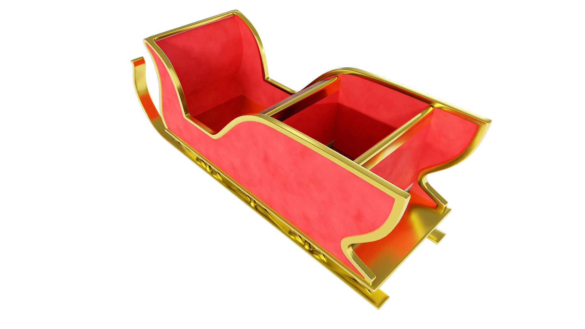 Santa Claus Sleigh 3d model  3D model_3