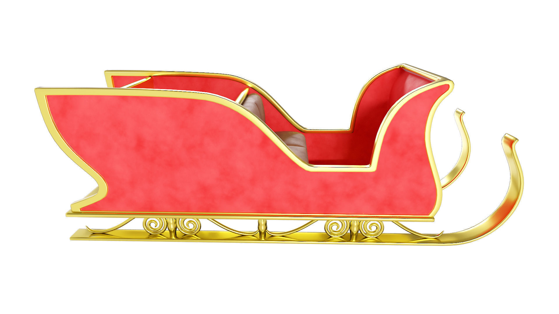 Santa Claus Sleigh 3d model  3D model_2