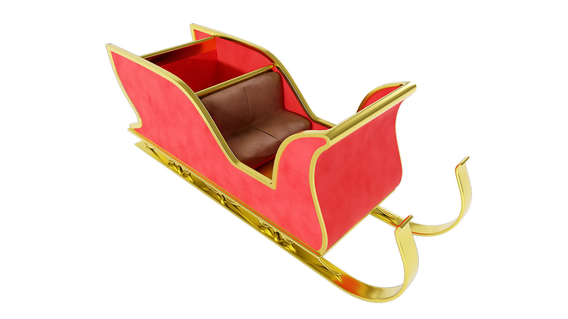 Santa Claus Sleigh 3d model  3D model_1