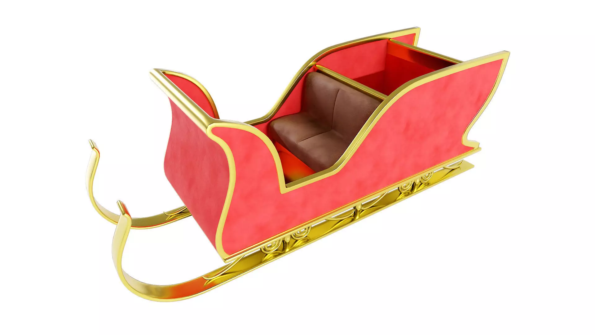 Santa Claus Sleigh 3d model  3D model_0
