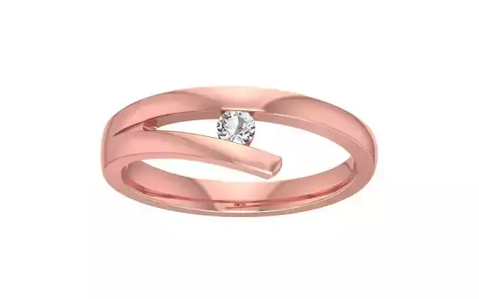 Split Shank Round Wedding Band 3dm STL OBJ FBX Render Details