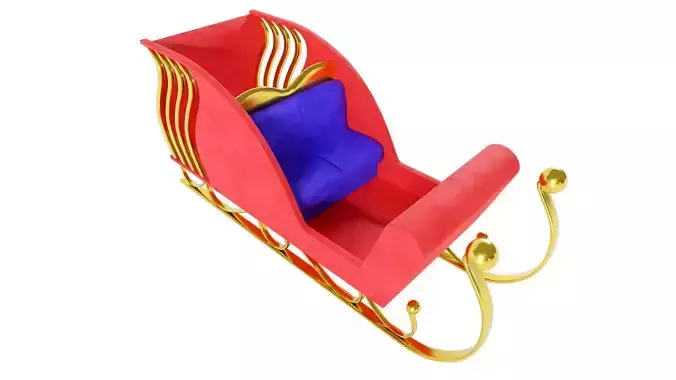 Santa Claus Sleigh 3d model 