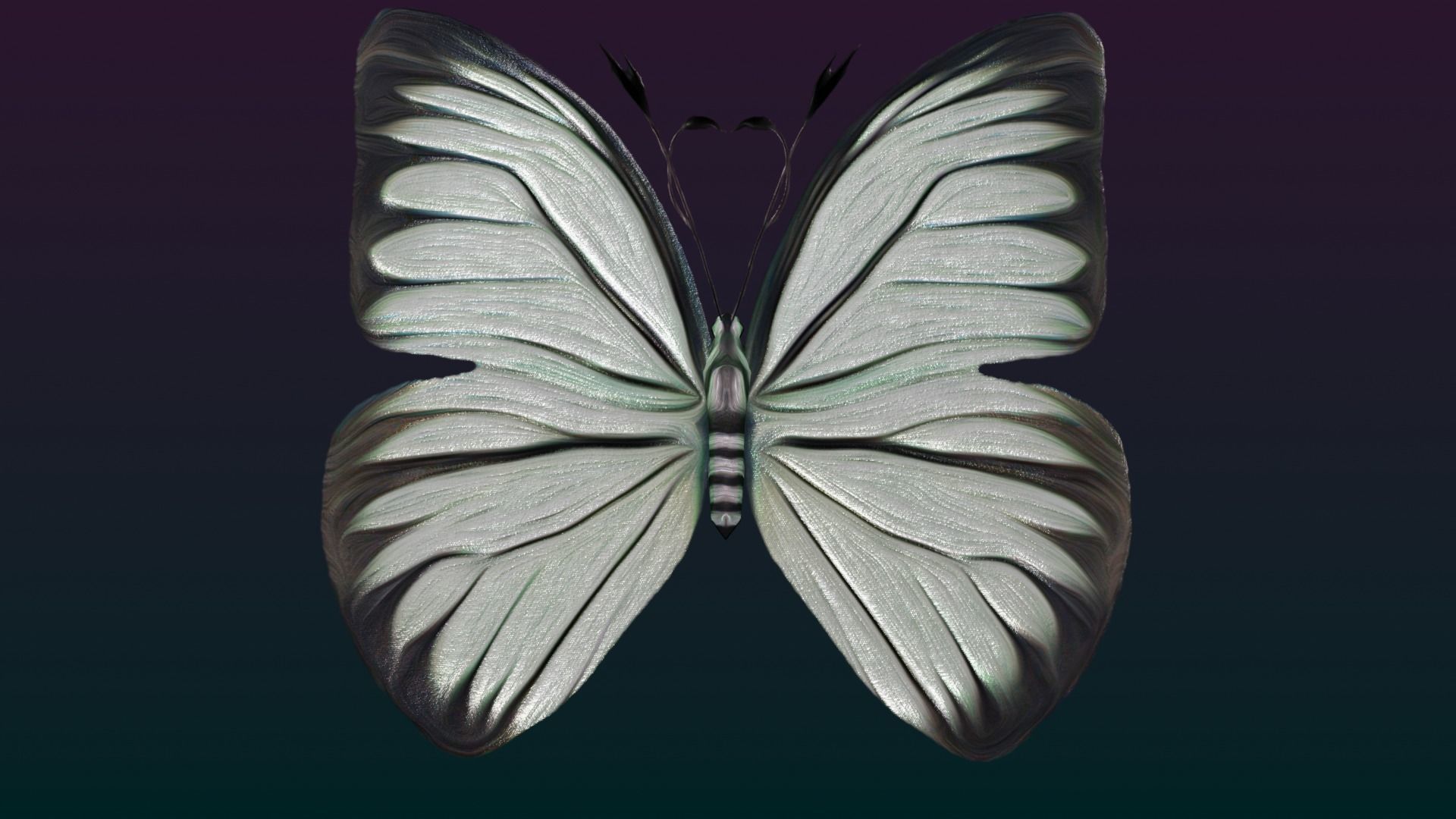 Butterflies Animated  Low-poly 3D model_26
