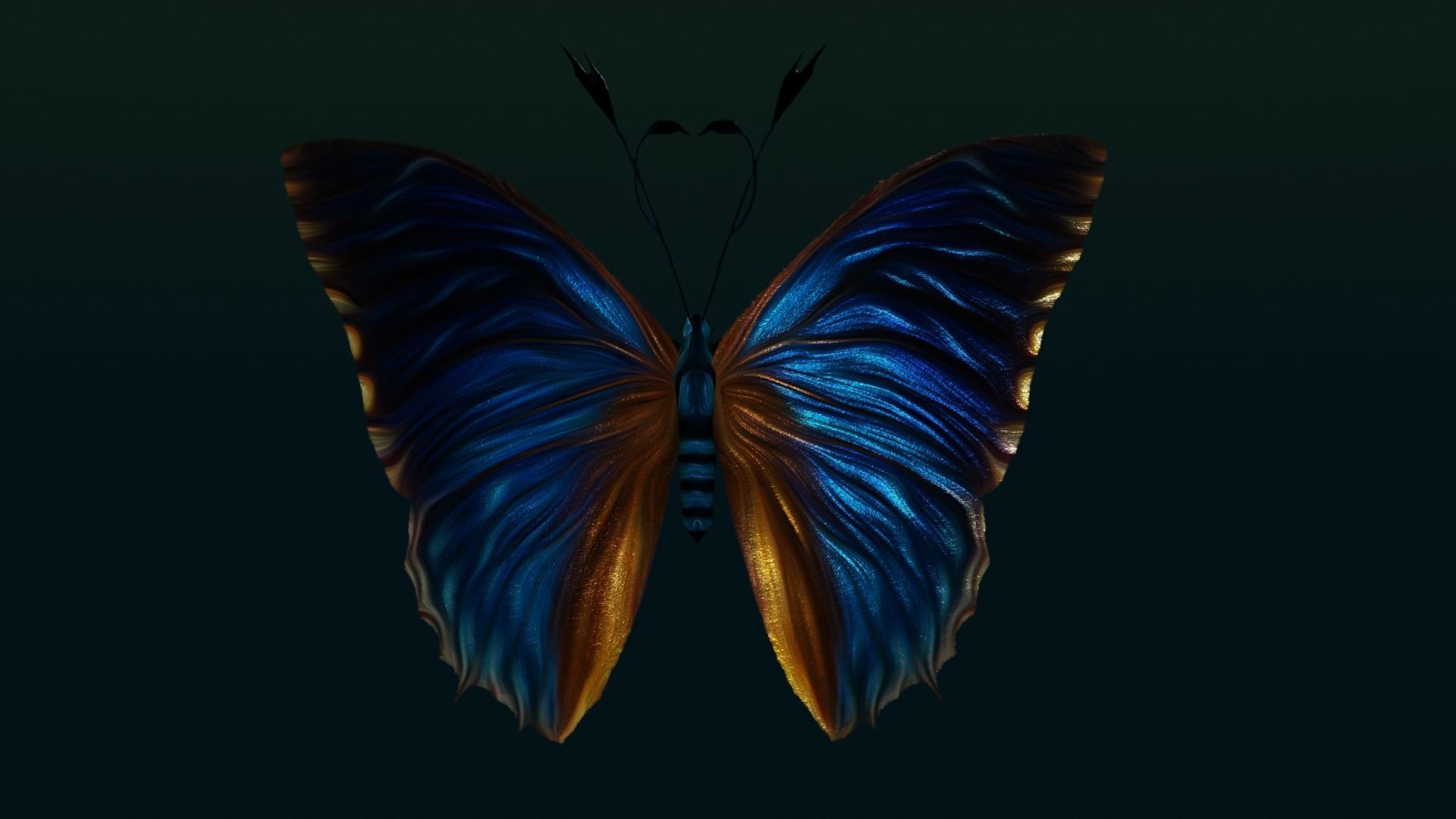Butterflies Animated  Low-poly 3D model_7