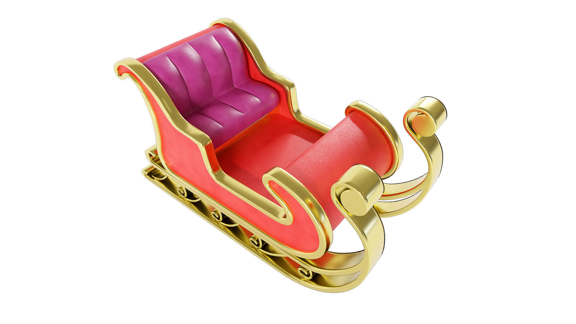 Christmas Sleigh 3d model 3D model_1