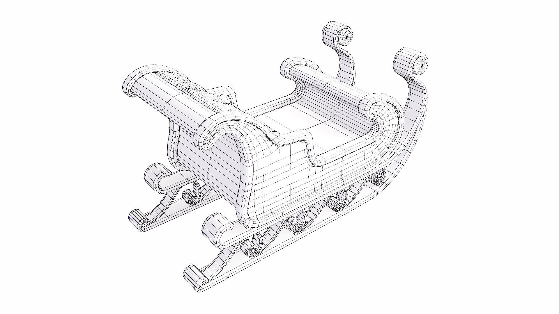 Christmas Sleigh 3d model 3D model_6