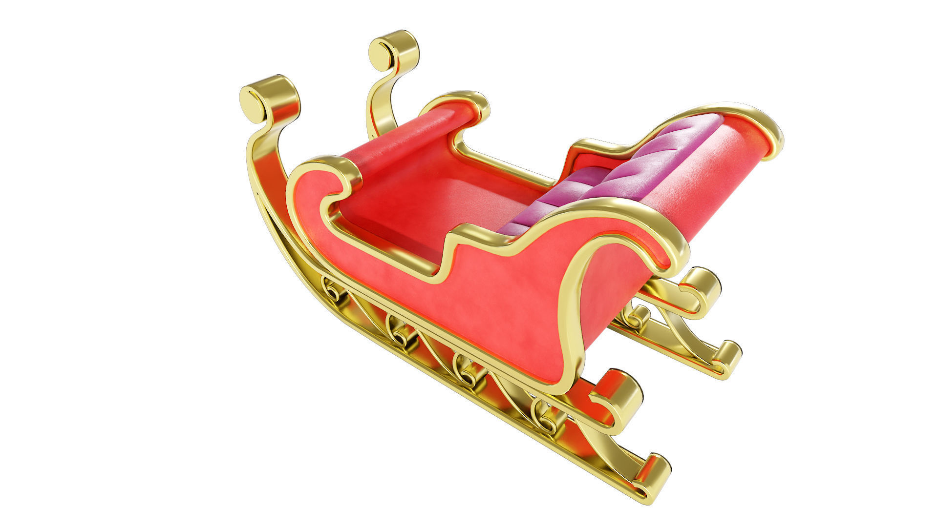Christmas Sleigh 3d model 3D model_3