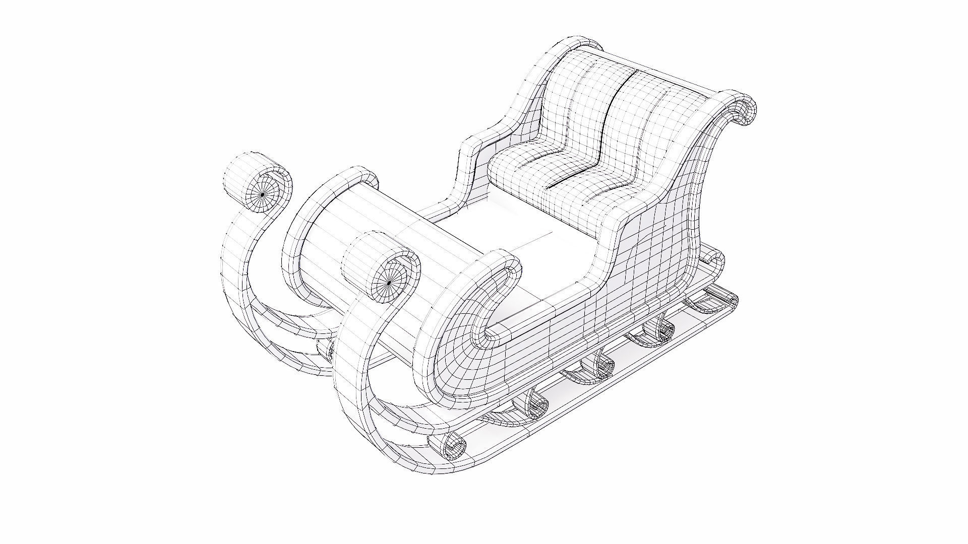 Christmas Sleigh 3d model 3D model_5